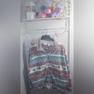 Vintage Alfred Dunner soft fleece floral jacket